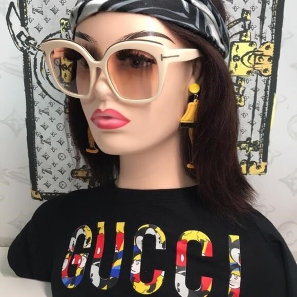 NEW Tom Ford Chantalle TF944 25T Women’s Sunglasses – Ivory / Gradient Pink - Picture 5 of 11